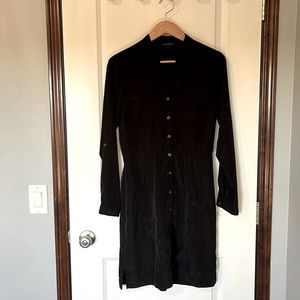 Banana Republic Black Button Up Dress 6